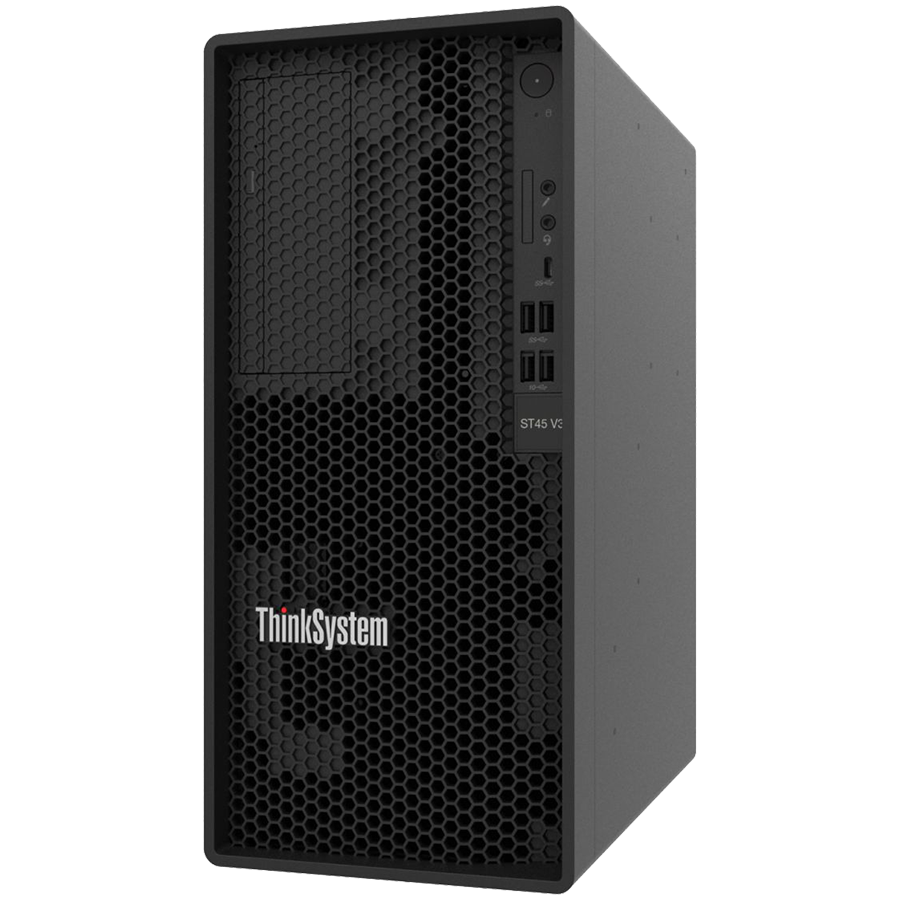 Lenovo ThinkSystem ST45 V3,AMD EPYC 4464P (12C 3.7GHz 65W),1x32GB TruDDR5 5600MHz (2Rx8) ECC UDIMM,2x960GB 3.5 RI SATA 6Gb NHS SSD,SW RAID,1x500W Platinum,3yr warranty Lenovo ThinkSystem ST45 V3,AMD EPYC 4464P (12C 3.7GHz 65W),1x32GB TruDDR5 5600MHz (2Rx8) ECC UDIMM,2x960GB 3.5 RI SATA 6Gb NHS SSD,SW RAID,1x500W Platinum,3yr warranty - Image 1