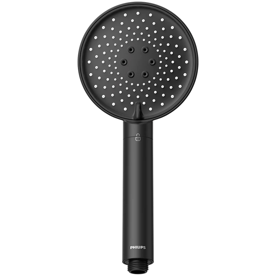 PHILIPS Shower handset with ACF filter ASH1516BK/10, 3 spray modes, black
