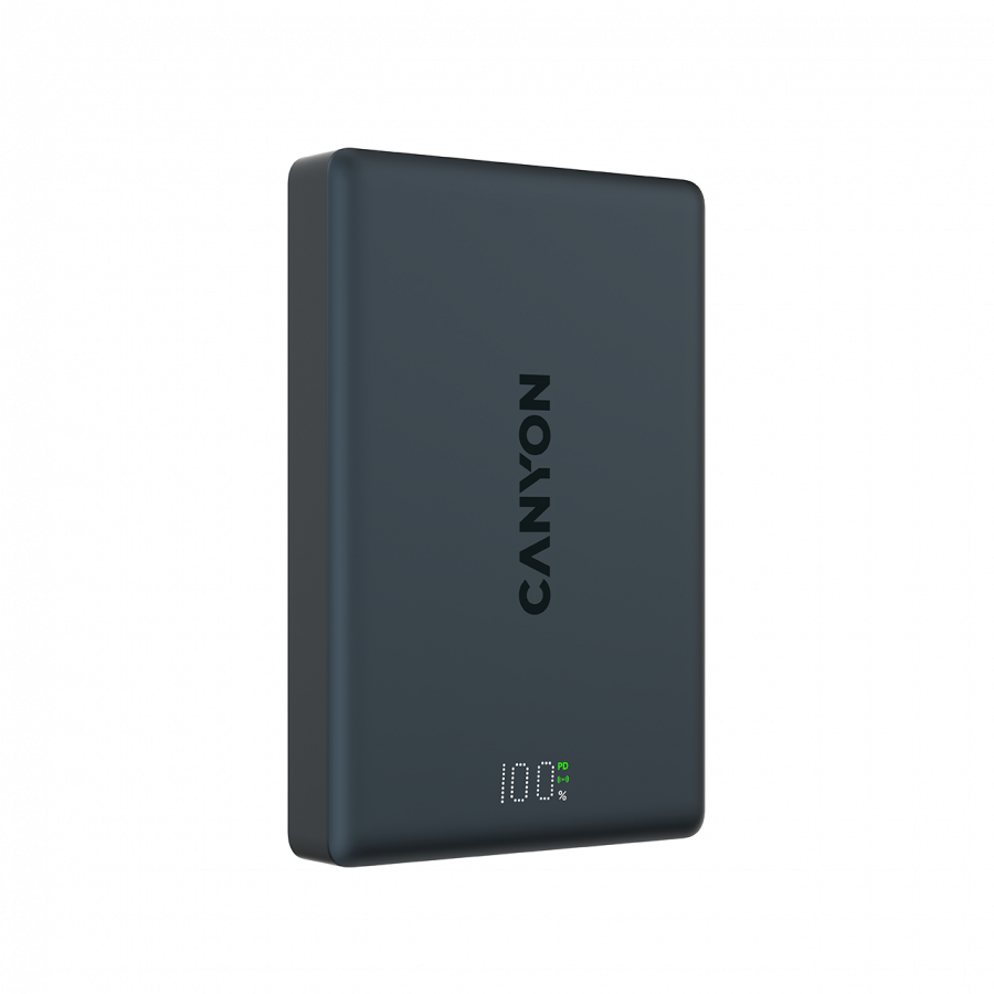 CANYON magnetic power bank OnPower 511 PD20W 10000mAh Aluminium Interstellar Crni CANYON magnetic power bank OnPower 511 PD20W 10000mAh Aluminium Interstellar Crni - Image 1