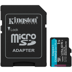 Kingston 1TB microSDXC Canvas Go Plus Gen4 200MB/s A2 U3 V30 Card + Adapter
