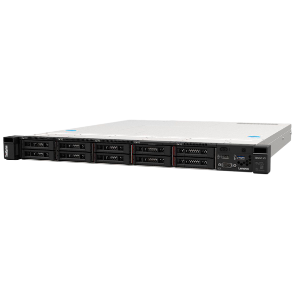 Lenovo ThinkSystem SR250 v3,4x3.5 Base ,Intel Xeon 6353P (8C 65W 2.7GHz),1x16Gb TruDDR5 5600MHz(1Rx8),ECC UDIMM,SW RAID,800W…