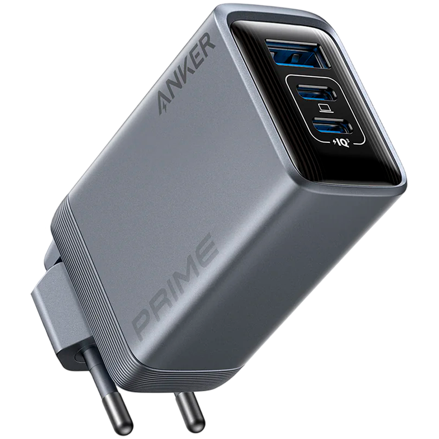 Anker Prime Charger (100W, 3 Ports, GaNPrime) Silver Anker Prime Charger (100W, 3 Ports, GaNPrime) Silver - Image 1