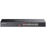 Mercusys MS120GP 20-Port Gigabit Rackmount Switch with 16-Port PoE+, 16x Gigabit PoE+ RJ45 ports, 2x Gigabit non-PoE RJ45 ports, and 2x Gigabit SFP slots, 192W PoE Power, Priority mode, Isolation Mode, PoE Auto Recovery, Plug and Play
