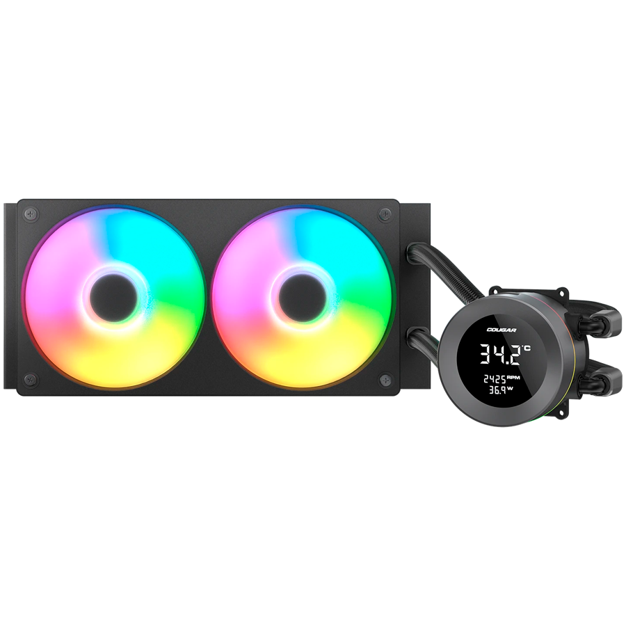COUGAR Poseidon Vistek ARGB 240 AiO Liquid Watercooling - Black COUGAR Poseidon Vistek ARGB 240 AiO Liquid Watercooling - Black - Image 1