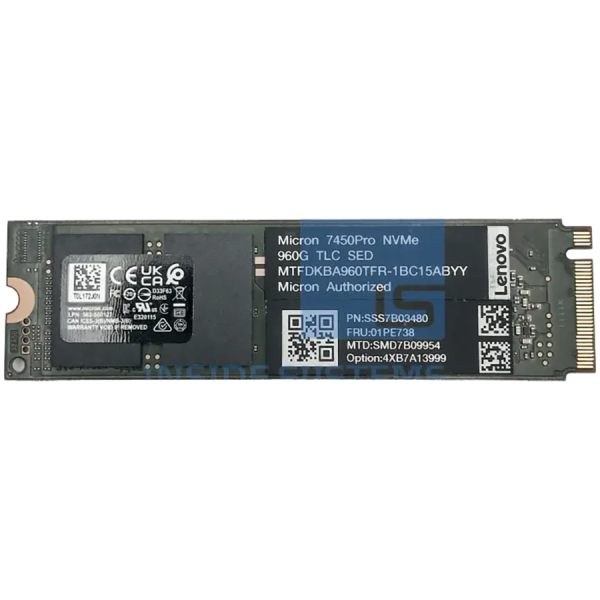 Lenovo ThinkSystem M.2 7450 PRO 960GB Read Intensive NVMe PCIe 4.0 x4 NHS SSD