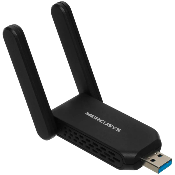 Mercusys MA72XH AX1800 High Gain Wi-Fi 6 USB Adapter, 574 Mbps at 2.4 GHz + 1201 Mbps at 5 GHz, 2 x High Gain External…