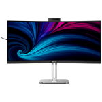 PHILIPS Monitor 34B2U6603CH 34" Curved, VA, 21:9, 3440x1440 (WQHD), 1500R, 120Hz, 4ms, 500 cd/m2, 4000:1, HDR400, Adaptive Sync, PowerSensor 2, 5.0 Mpixel Webcam with Microphone, 2xHDMI, 1xDP, TB4 (PD 100W), USB Hub, KVM, RJ45, Speakers, Ergo, 5Y