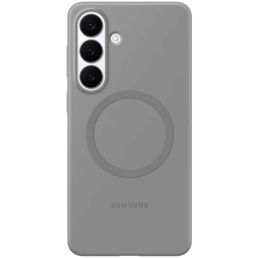 Samsung Galaxy S26+ Silicone Magnet Case Gray Samsung Galaxy S26+ Silicone Magnet Case Gray - Image 1