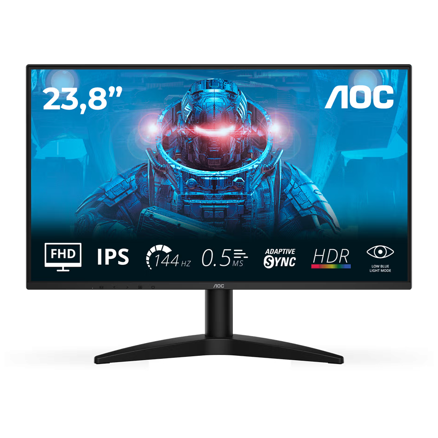 AOC Monitor LED 24B36X Gaming IPS 1920x1080 144Hz HDR10 0.5ms Adaptive Sync HDMI DP Audio Out Tilt 3y AOC Monitor LED 24B36X Gaming IPS 1920x1080 144Hz HDR10 0.5ms Adaptive Sync HDMI DP Audio Out Tilt 3y - Image 1