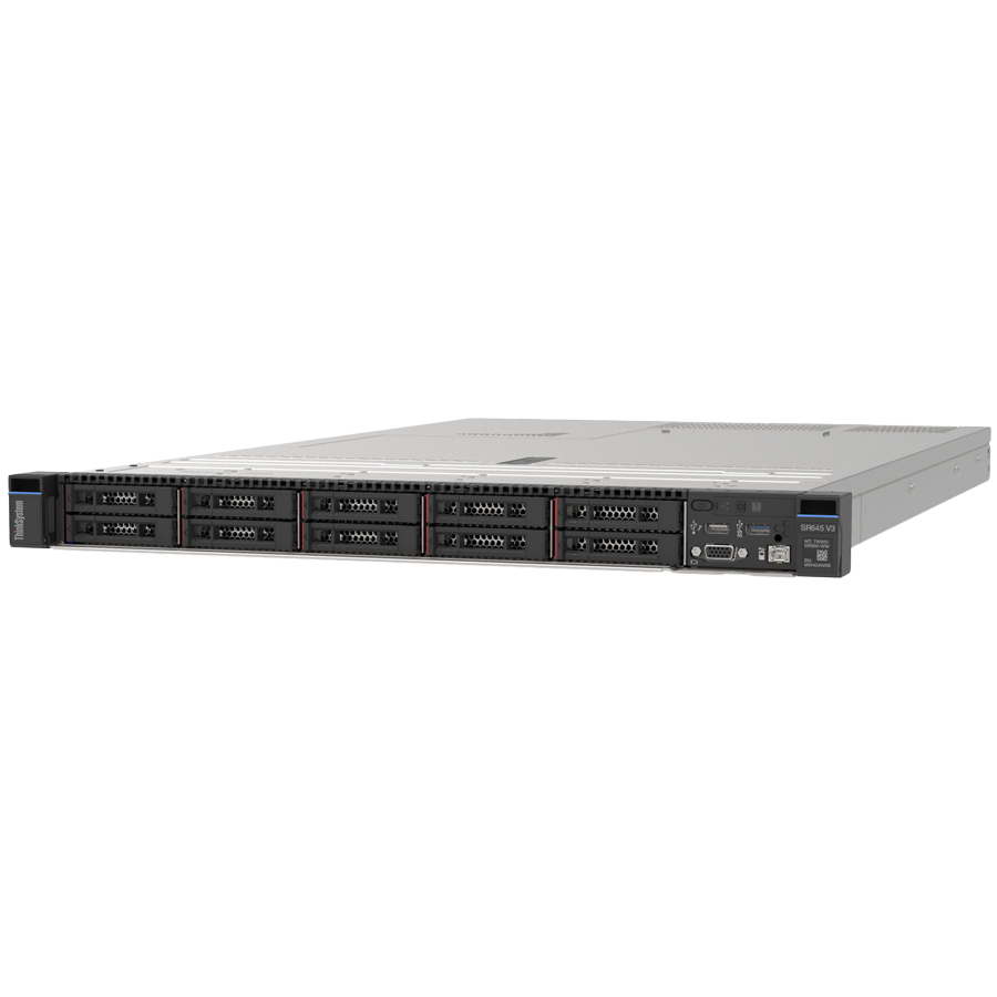 Lenovo ThinkSystem ThinkSystem SR645 V3,1xAMD EPYC 9135 (16C 3.6GHz 200W), 1x32GB TruDDDR5 6400MHz (2Rx8) RDIMM, RAID 940-8i 4GB Flash PCIe Gen4 12Gb Adapter, 2x750W Titanium,XCC Standard,10x2.5"Chassis,3yr Warranty Lenovo ThinkSystem ThinkSystem SR645 V3,1xAMD EPYC 9135 (16C 3.6GHz 200W), 1x32GB TruDDDR5 6400MHz (2Rx8) RDIMM, RAID 940-8i 4GB Flash PCIe Gen4 12Gb Adapter, 2x750W Titanium,XCC Standard,10x2.5"Chassis,3yr Warranty - Image 1
