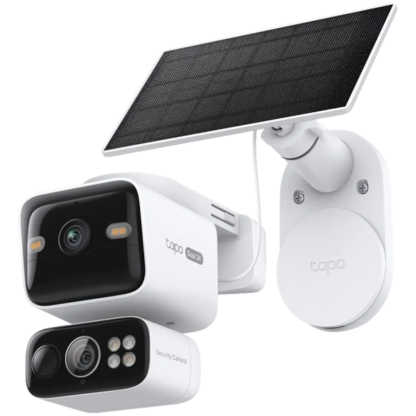 TP-Link Tapo C645D KIT Solar-Powered Dual-Lens Pan/Tilt Security Camera Kit, 2K 3MP(2304x1296 and 2K 3MP(2304x1296), 2.4 G…