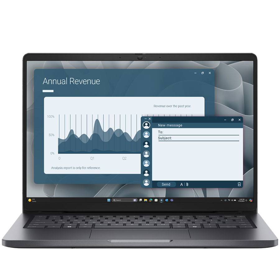 Dell Pro 14 (PC14255), 14" FHD+ (1920x1200), non-Touch, AMD Ryzen 5 220 (6C, 4.9 GHz), 16GB (1x16GB) DDR5, M.2 512GB SSD, AMD Radeon 740M, WiFi, BT, HDMI, USB-C (DP/PD), 2xUSB3.2, RJ-45, FngPr, Backlit kb, Win11Pro, 3Y Dell Pro 14 (PC14255), 14" FHD+ (1920x1200), non-Touch, AMD Ryzen 5 220 (6C, 4.9 GHz), 16GB (1x16GB) DDR5, M.2 512GB SSD, AMD Radeon 740M, WiFi, BT, HDMI, USB-C (DP/PD), 2xUSB3.2, RJ-45, FngPr, Backlit kb, Win11Pro, 3Y - Image 1