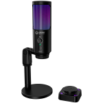 LORGAR SMP40, RGB Microphone with external mute button and metal stand, Black