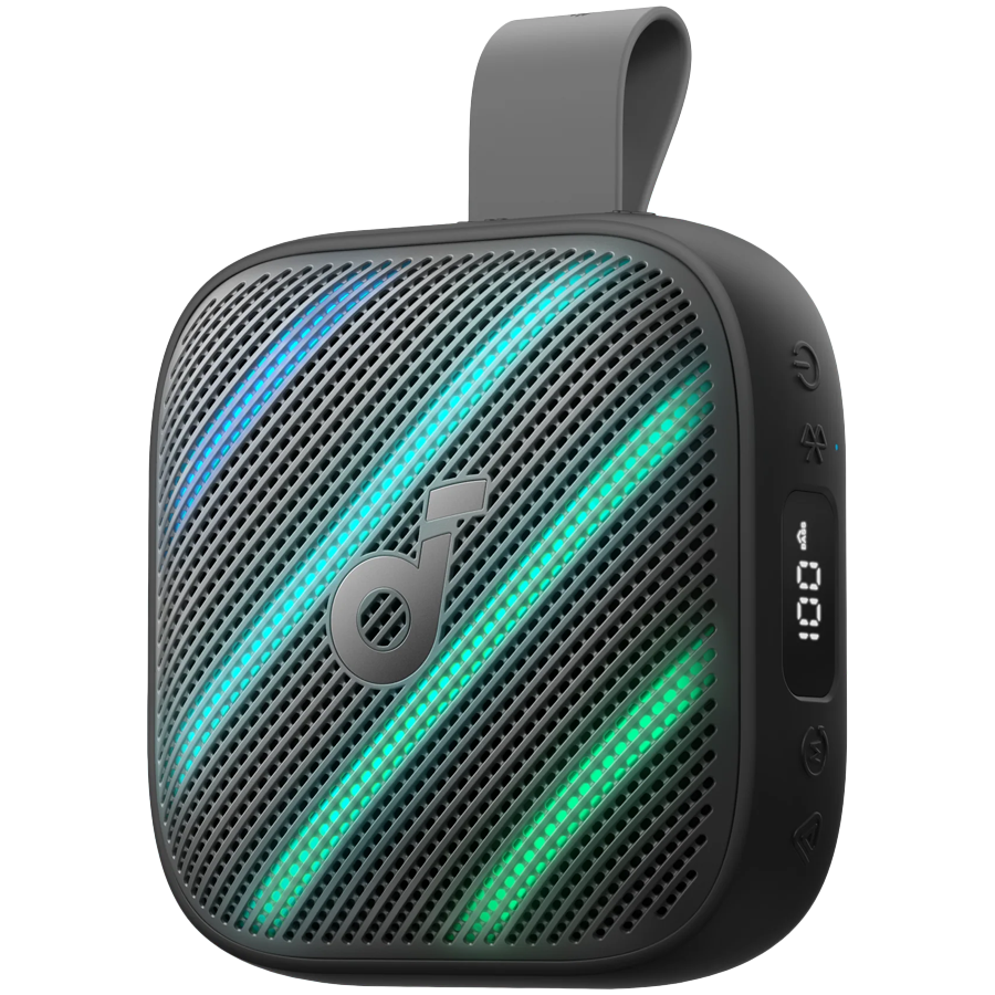 Anker, Soundcore Boom Go 3i Black, 24 Hour Playtime, 15W, IP68, Battery Display, Emergency Charging for Phone, TWS Pairing capable, RGB Lights Anker, Soundcore Boom Go 3i Black, 24 Hour Playtime, 15W, IP68, Battery Display, Emergency Charging for Phone, TWS Pairing capable, RGB Lights - Image 1