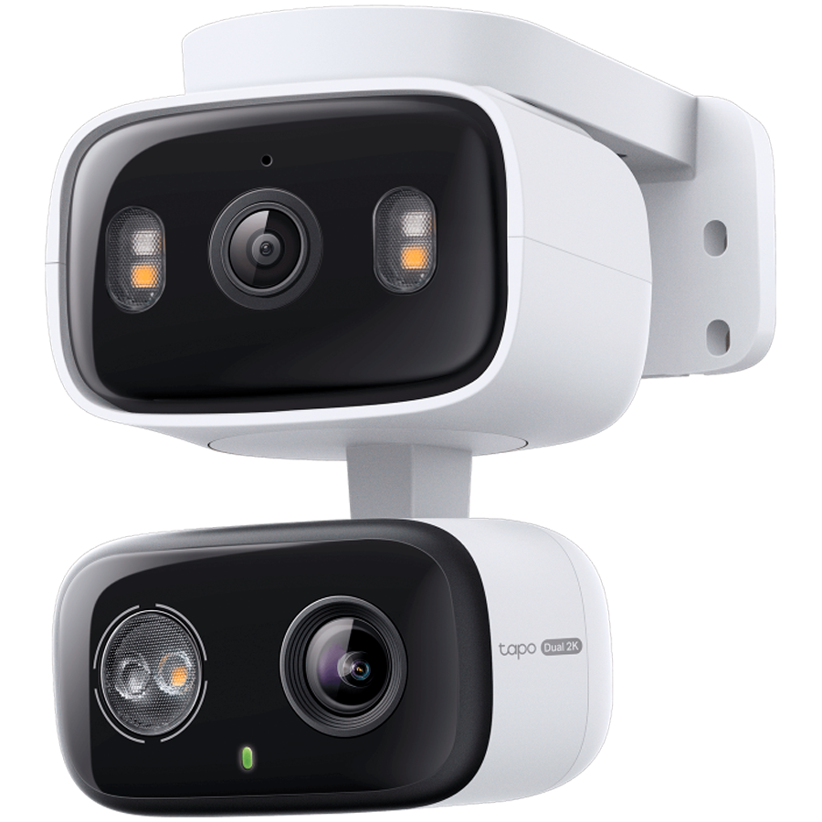 TP-Link Tapo C246D Indoor/Outdoor Dual Lens Pan/Tilt Security Camera, 2K (2304x1296) and 2K (2304x1296), 2.4 GHz,Dual Lens, Pan/Tilt, Smart AI Detection and Notifications (motion, people, pets, cars), Motion Tracking, Sound and Light Alarm, Tapo APP TP-Link Tapo C246D Indoor/Outdoor Dual Lens Pan/Tilt Security Camera, 2K (2304x1296) and 2K (2304x1296), 2.4 GHz,Dual Lens, Pan/Tilt, Smart AI Detection and Notifications (motion, people, pets, cars), Motion Tracking, Sound and Light Alarm, Tapo APP - Image 1