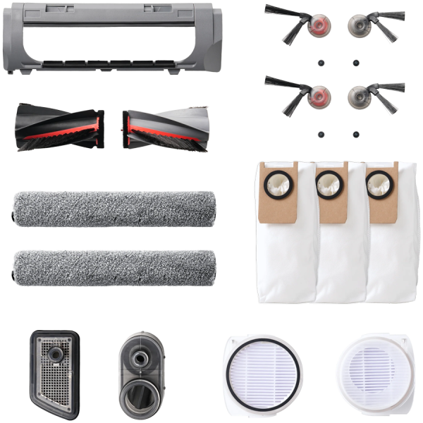Anker, Eufy S2 Accessories Package, 2 Pairs of Side Brushes, 2 Filter Sets, 1 Roller Brush, 1 Brush Guard, Water Tank…