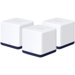 Mercusys Halo H50G(3-pack) 1900Mbps Whole Home Mesh Wi-Fi System,600Mbps at 2.4GHz,1300Mbps at 5GHz,3 Gigabit Ports,2 internal antennas,One Unified Network,Seamless Roaming,MU-MIMO,Easy Pair,Parental Controls,IPv6,Beamforming,Mercusys App