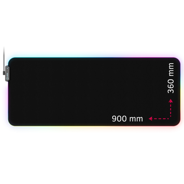 Lorgar Steller 919, Gaming mouse pad, High-speed surface, anti-slip rubber base, RGB backlight, USB connection, Lorgar WP…
