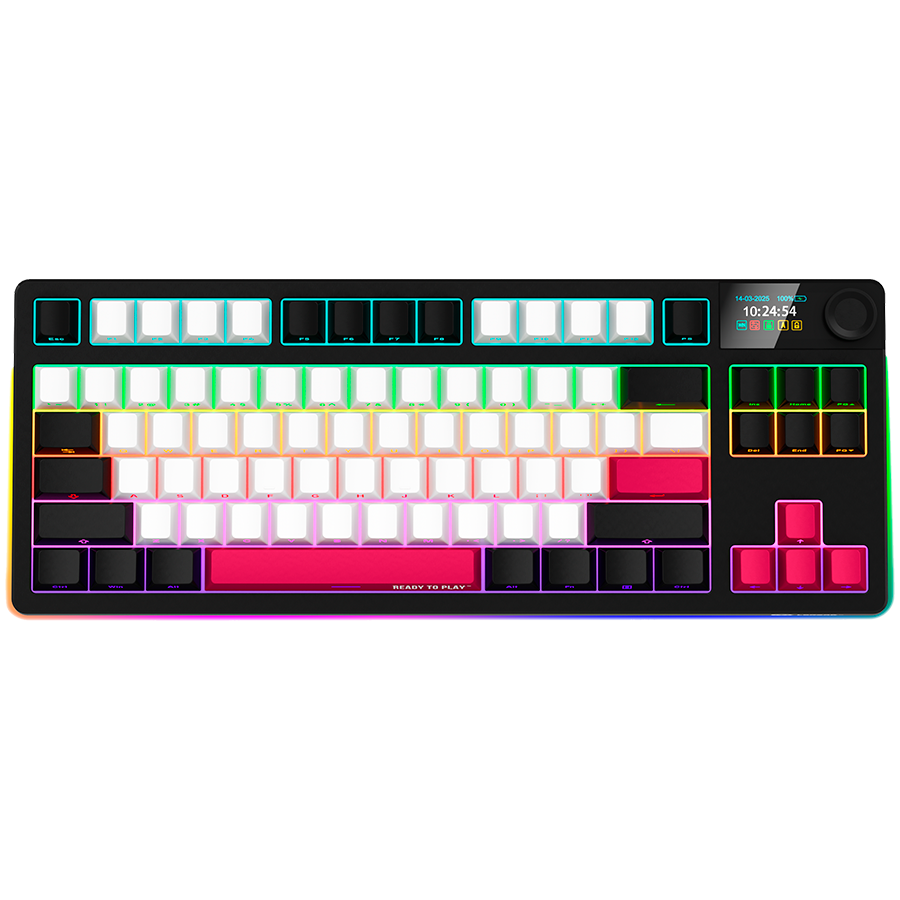LORGAR KBP70TKLW, Wireless TKL Mechanical Gaming Keyboard Pro, Black/red, EN layout LORGAR KBP70TKLW, Wireless TKL Mechanical Gaming Keyboard Pro, Black/red, EN layout - Image 1