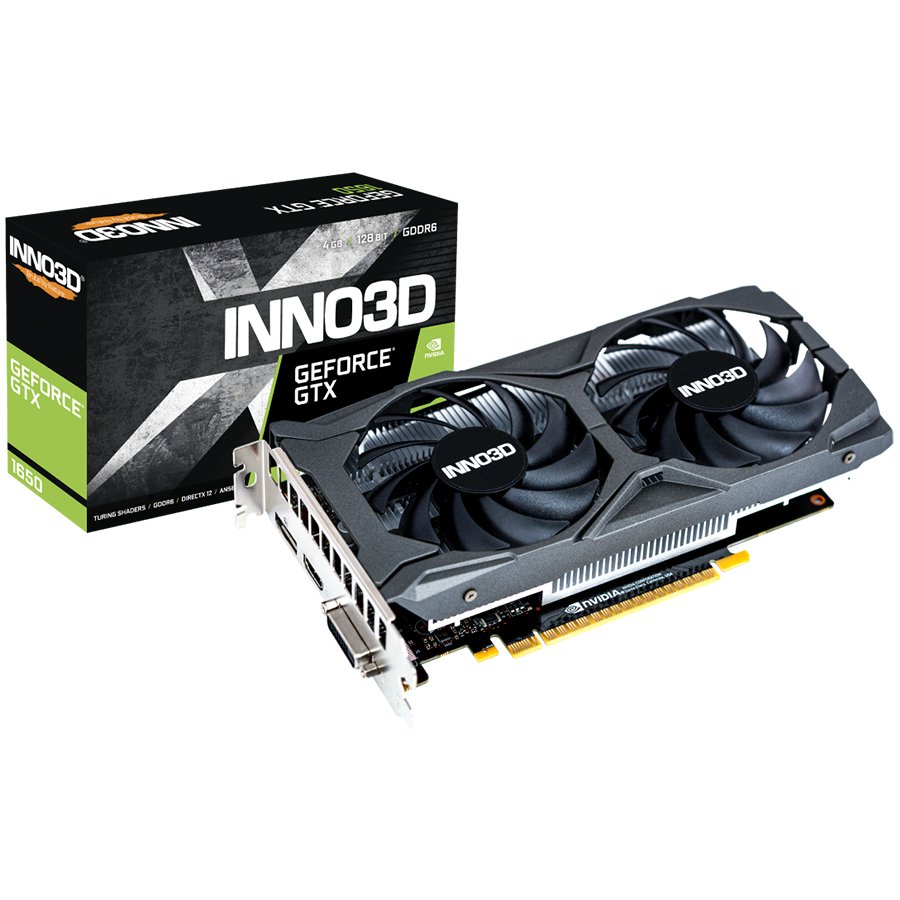 INNO3D NVIDIA GeForce GTX 1650 Twin X2 OC V2, 1x HDMI, 2x DP, 2-slot INNO3D NVIDIA GeForce GTX 1650 Twin X2 OC V2, 1x HDMI, 2x DP, 2-slot - Image 1