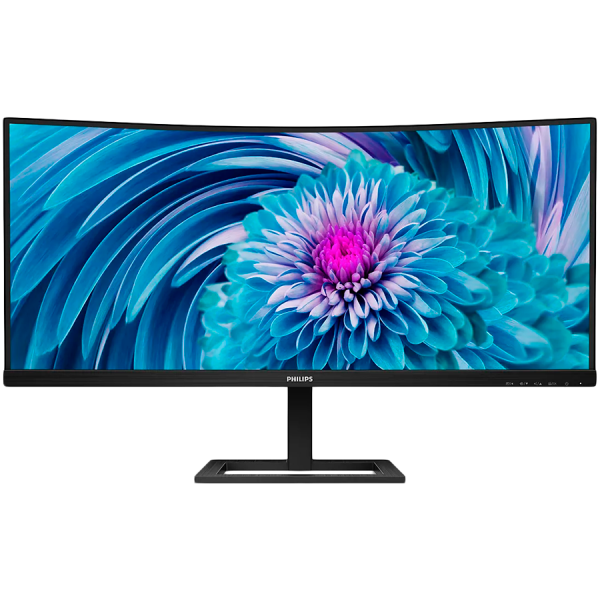 PHILIPS Monitor 346E2CUAE 34" Curved VA, 3440x1440 (UWQHD), 100Hz, 1ms (MPRT), 1500R, 300 cd/m2, 3000:1, Adaptive Sync…