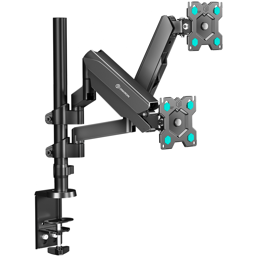 ONKRON Dual Monitor Desk Mount Stand for 13” to 32-Inch LCD LED Screens, Black ONKRON Dual Monitor Desk Mount Stand for 13” to 32-Inch LCD LED Screens, Black - Image 1