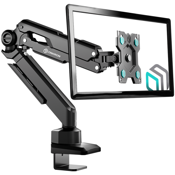 ONKRON Monitor Arm Desktop Mount for 13” to 34-Inch LCD LED Screens up to 10 Kg, Black