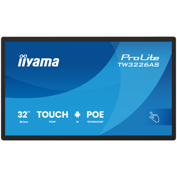 Iiyama PROLITE TW3226AS-B3P Android PC PCRK3576 RAM 4 GB SSD 32GB Mali-G52 Gigabit ETH IEEE 802.11ax WI-Fi 6 BT Android 14…