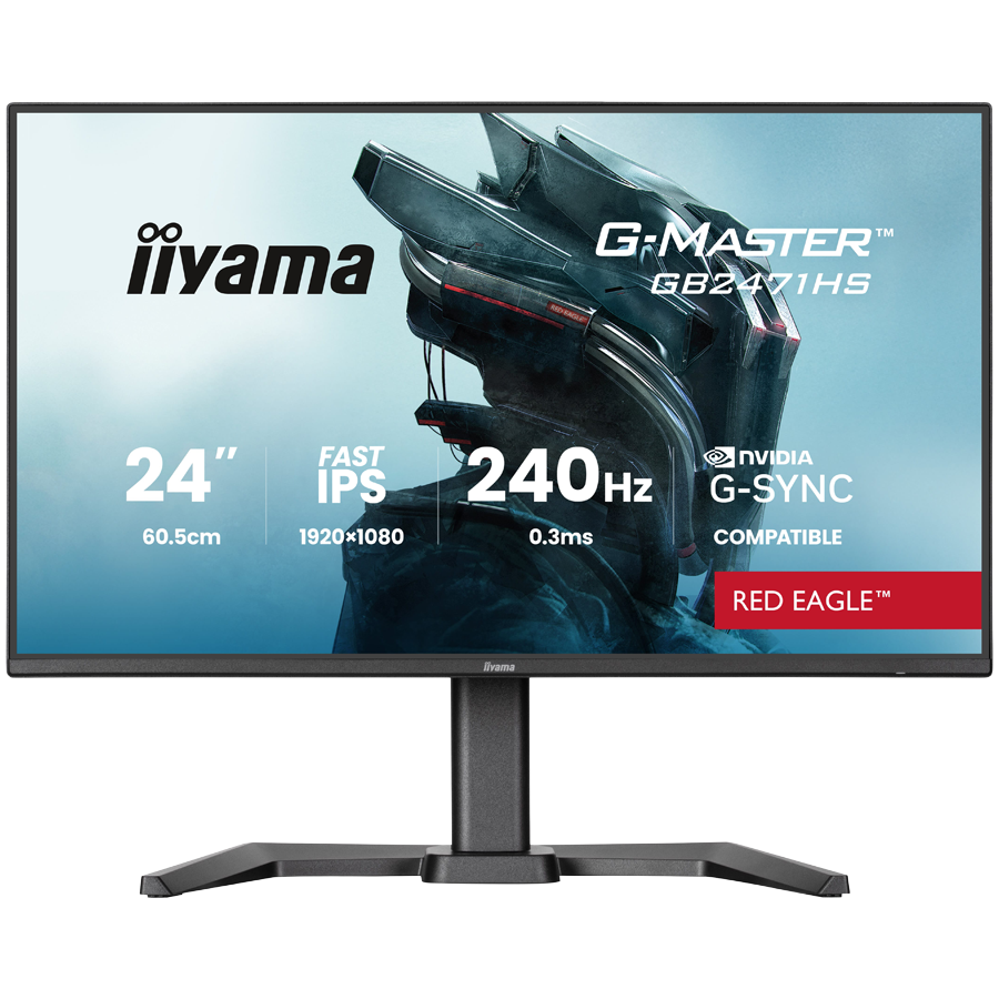 IIYAMA Gaming Monitor GB2471HS-B1 G-MASTER 23.8" Fast IPS 1920 x 1080 240Hz 350cd 1000:1 0.2ms HDMI DP Full Ergo IIYAMA Gaming Monitor GB2471HS-B1 G-MASTER 23.8" Fast IPS 1920 x 1080 240Hz 350cd 1000:1 0.2ms HDMI DP Full Ergo - Image 1