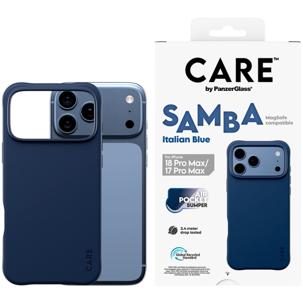 PANZERGLASS Samba Case Italian Blue w. MagSafe iPhone 18 Pro Max