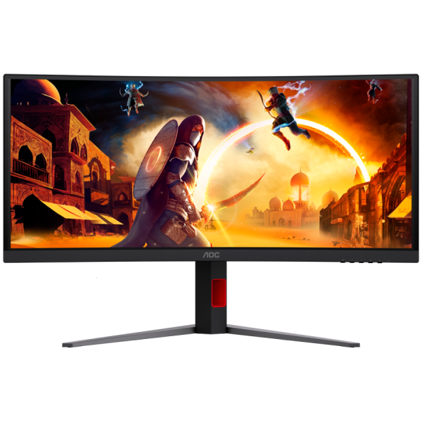 AOC Monitor Gaming CU34G4CA Curved 34", UWQHD (3440x1440), Fast VA, 1500R, 180Hz, 1ms (GtG), 450cd/m2, 3000:1, Adaptive…