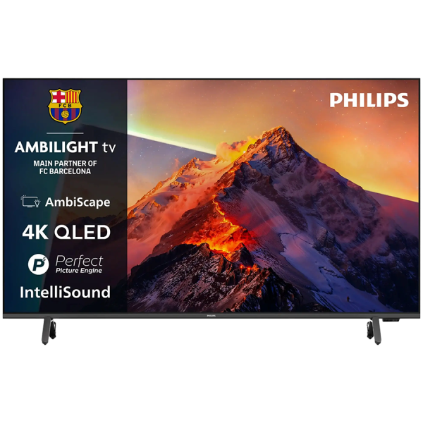 Philips TV QLED 75PQS8611/12, AMBILIGHT 4K QLED TV, 189 cm (75"), Titan OS Smart, P5 Image processor, Dolby Atmos